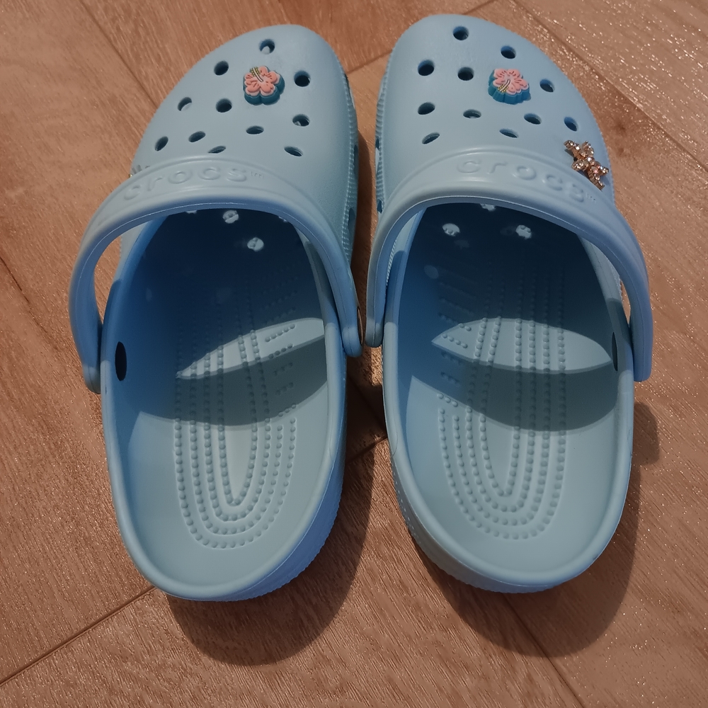 Crocs Light Blue Clogs - Picture 2 of 4